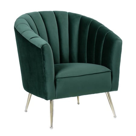 Manhattan Comfort Rosemont Accent Chair in Green and Gold AC056-GR